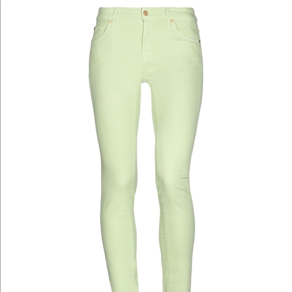 7 for All Mankind Green “The Skinny” Jeans